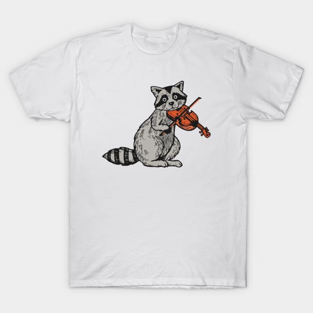 Raccoon playing Violin T-Shirt by Madelyn_Frere